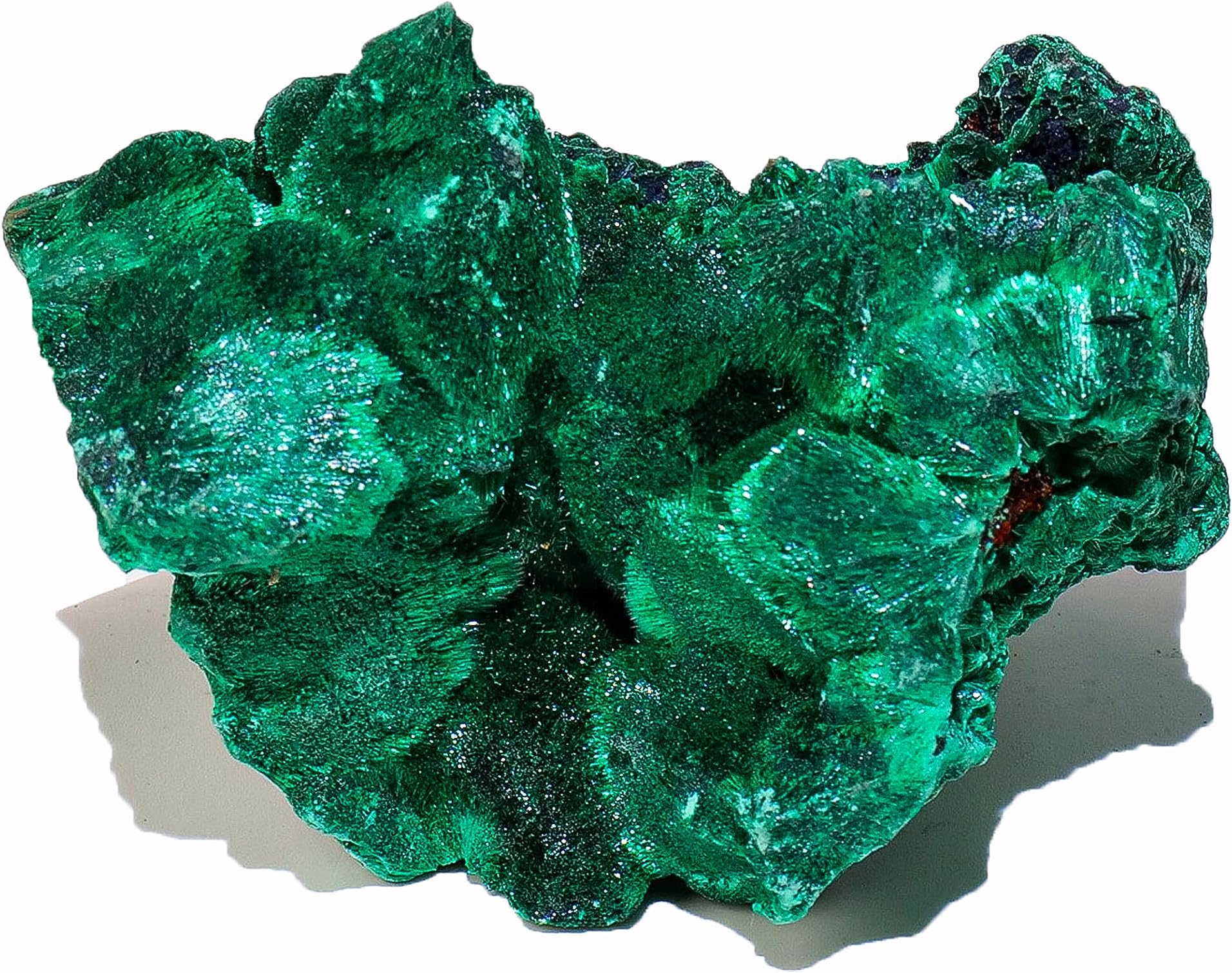 Apengshi Natural Malachite Crystal Stone 0.11-0.22lb Raw Malachite Stone Irregular Rough Malachite Mineral Specimen Original Shape Healing Crystal Gem Worry Relief Stress with Gift Box