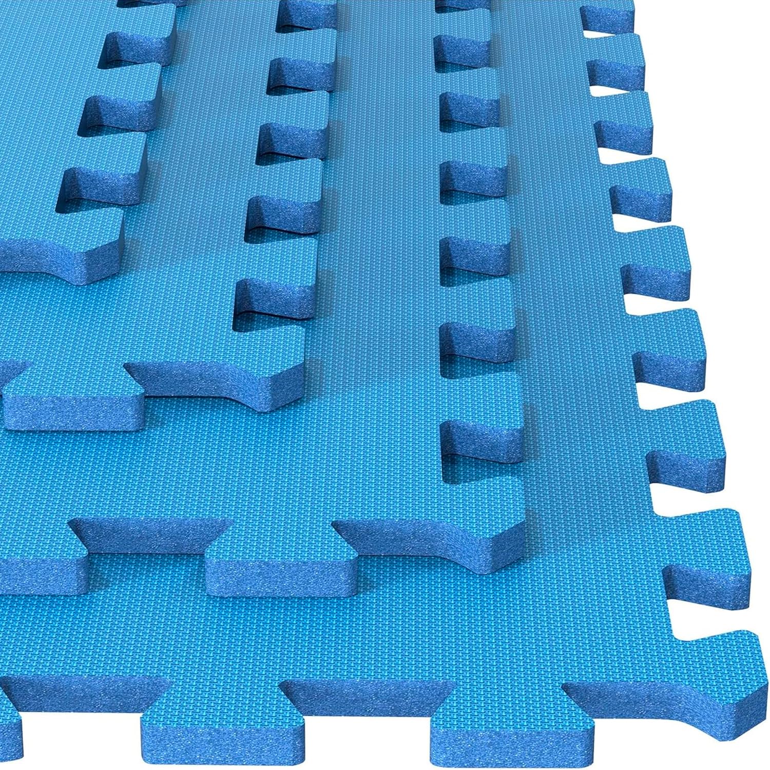 Tappeto Componibile con 8 Pezzi, Morbido - Tappeto Modulabile per Piscina con 8 Piastrelle, in Spugna, 50x50cm, Blu