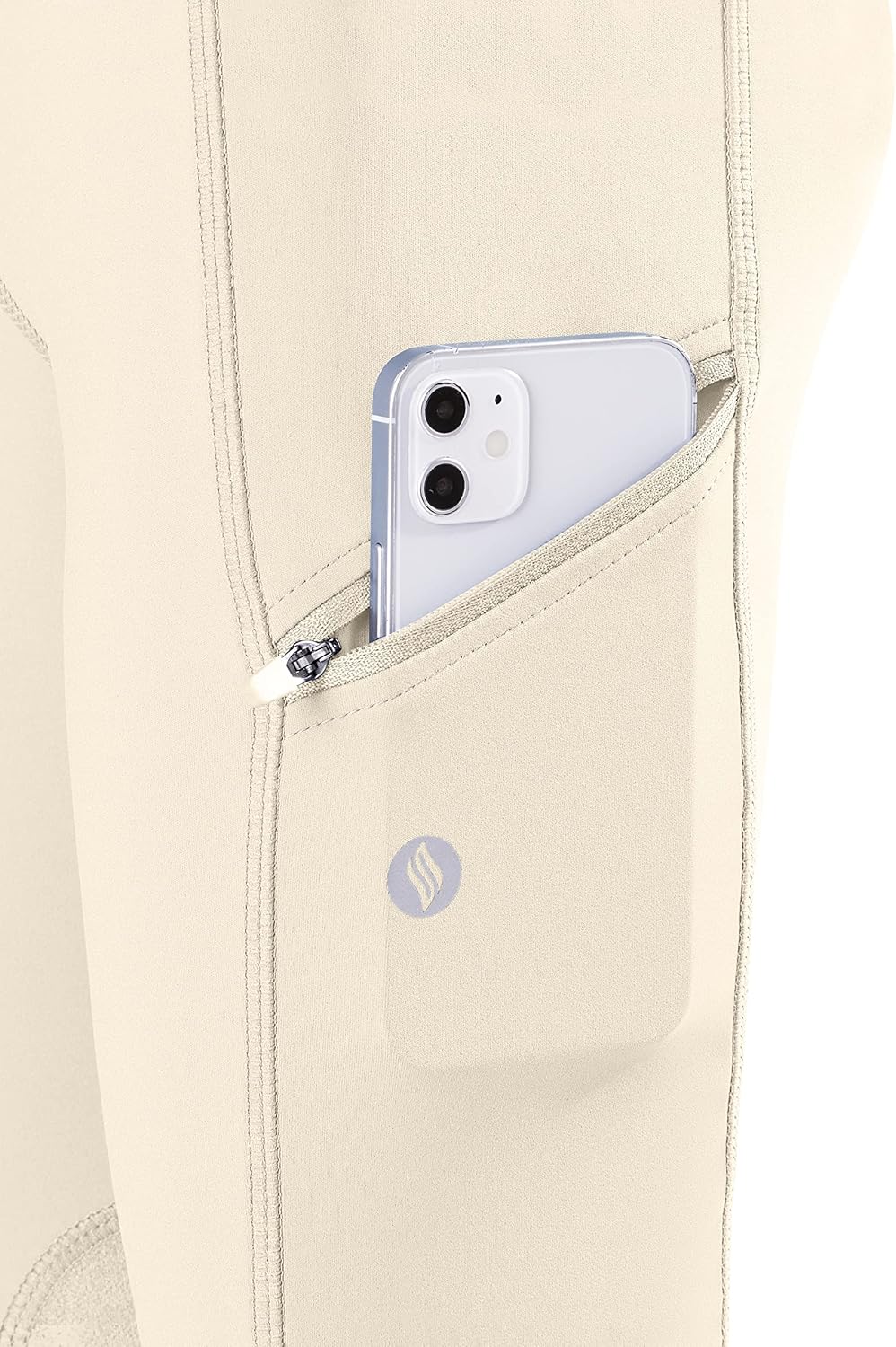 SANTINY Girls Horse Riding Pants with Zipper Pockets Kids Stretchy Equestrian Breeches Knee-Patch Youth Schooling Tights - Image 4