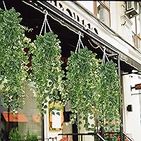 Vista 6 de Uieke 2 plantas falsas para decoración de plantas artificiales de 3.1 pies, plantas colgantes artificiales de hiedra falsa, vid de vid de imitación