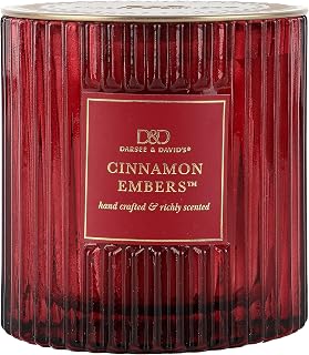 Darsee & David's, Cinnamon Embers Ribbed Candle, 10 Ounces