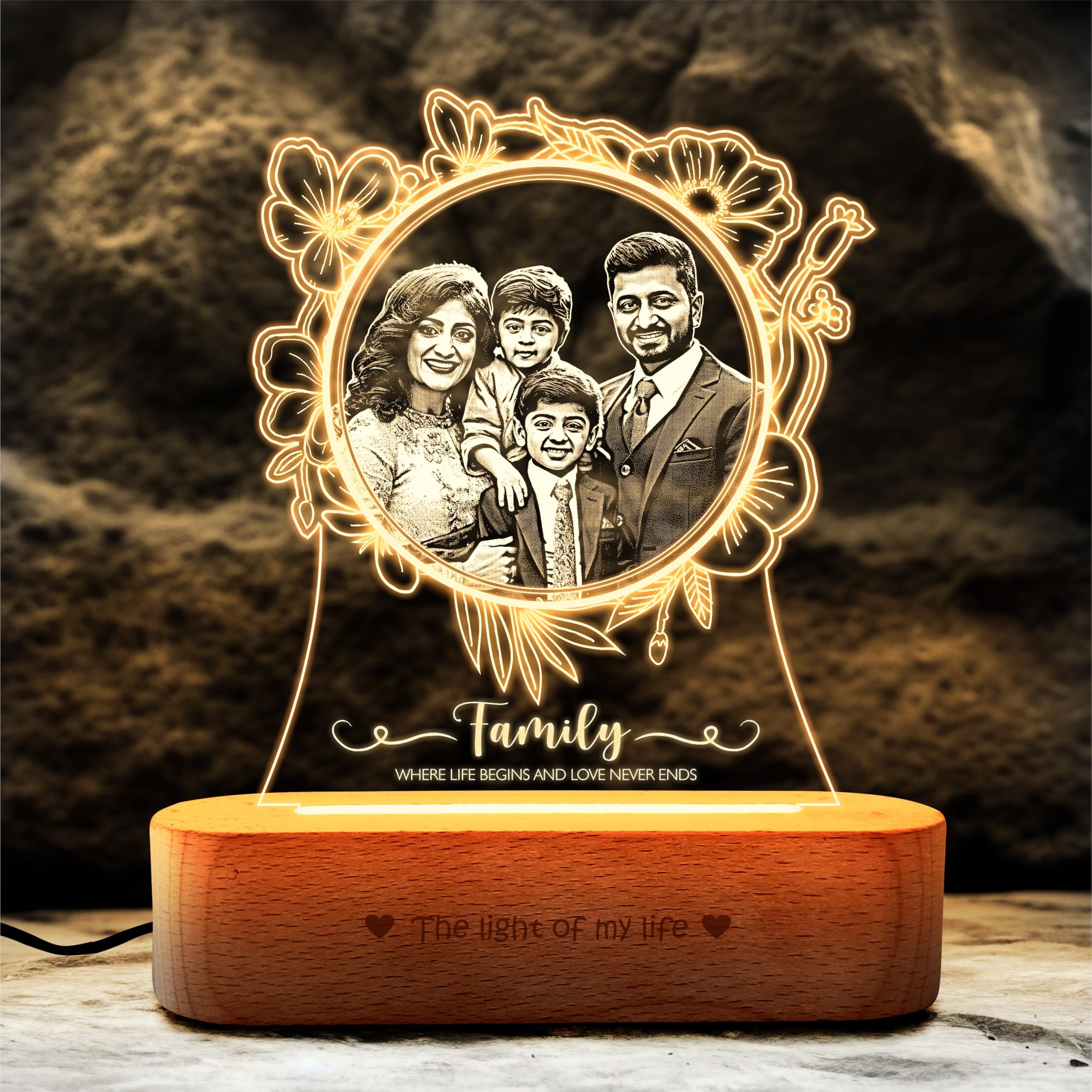 ZOCI VOCI Bright Blossoms: Personalized Family Photo Lamp (Bright Blossoms)-image-49