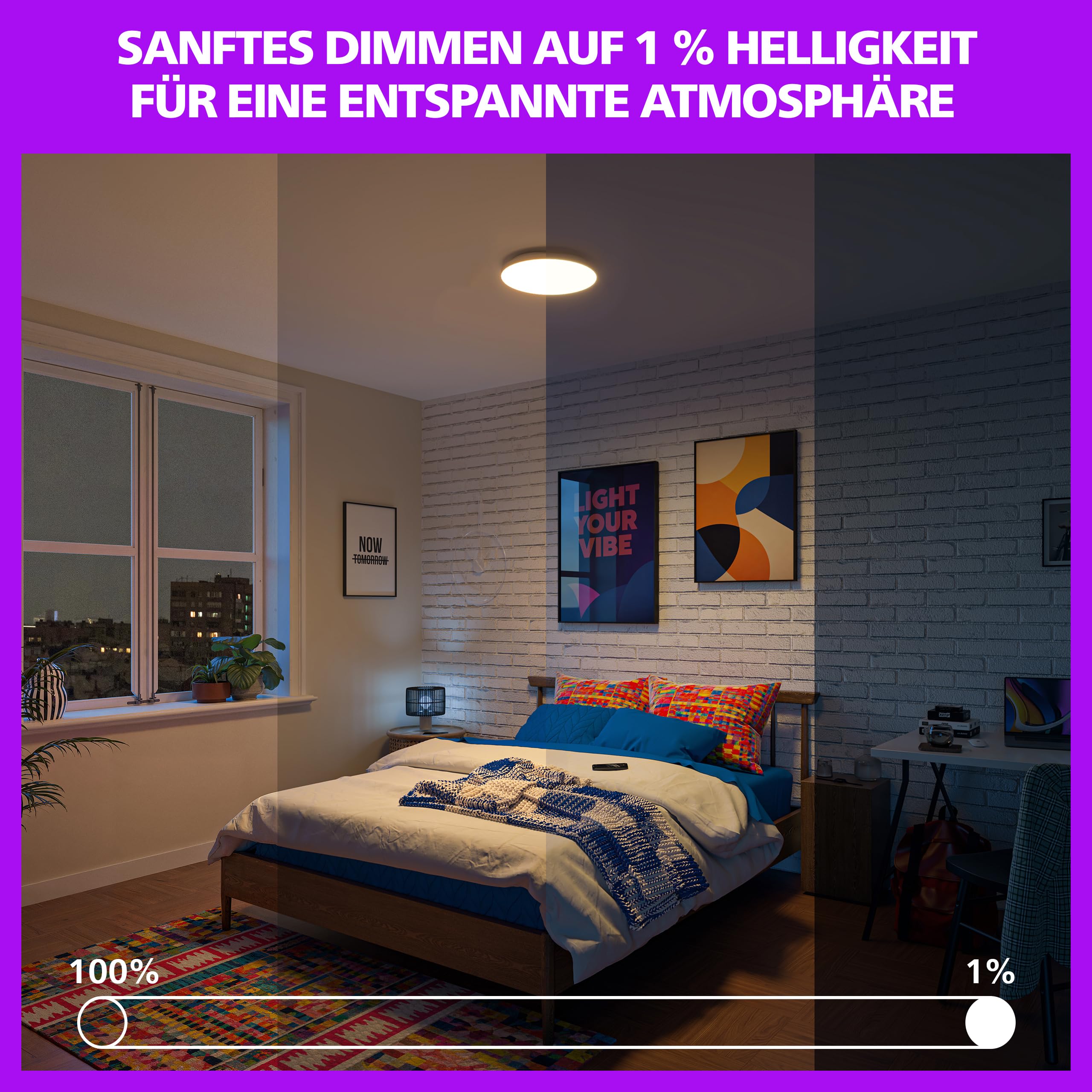 Philips Smart Lighting Deckenleuchte, rund, 30 cm