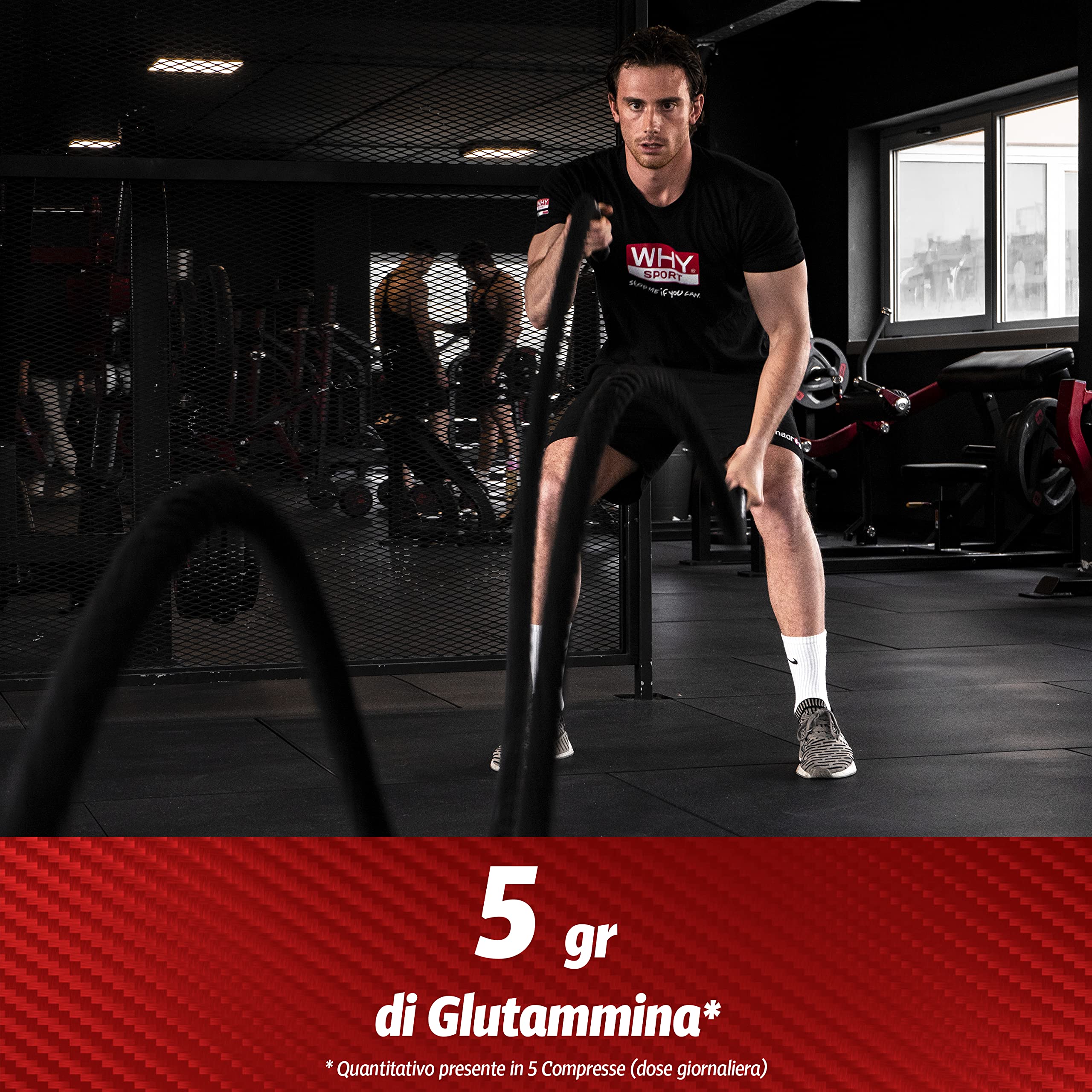 WHY SPORT GLUTAMMINA 1000 – Amminoacidi - Integratore Alimentare a Base di L-Glutammina – 100 Compresse