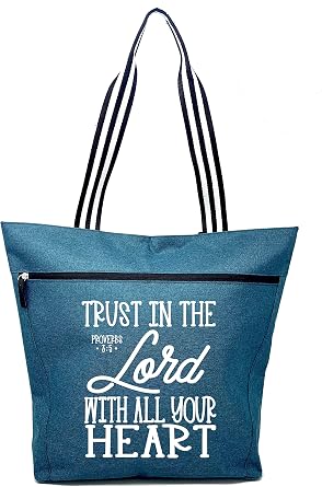 Brooke & Jess Designs Church Bags for Women - Bible Tote Bags for Women, Large Tote Bag for Womens with Zipper