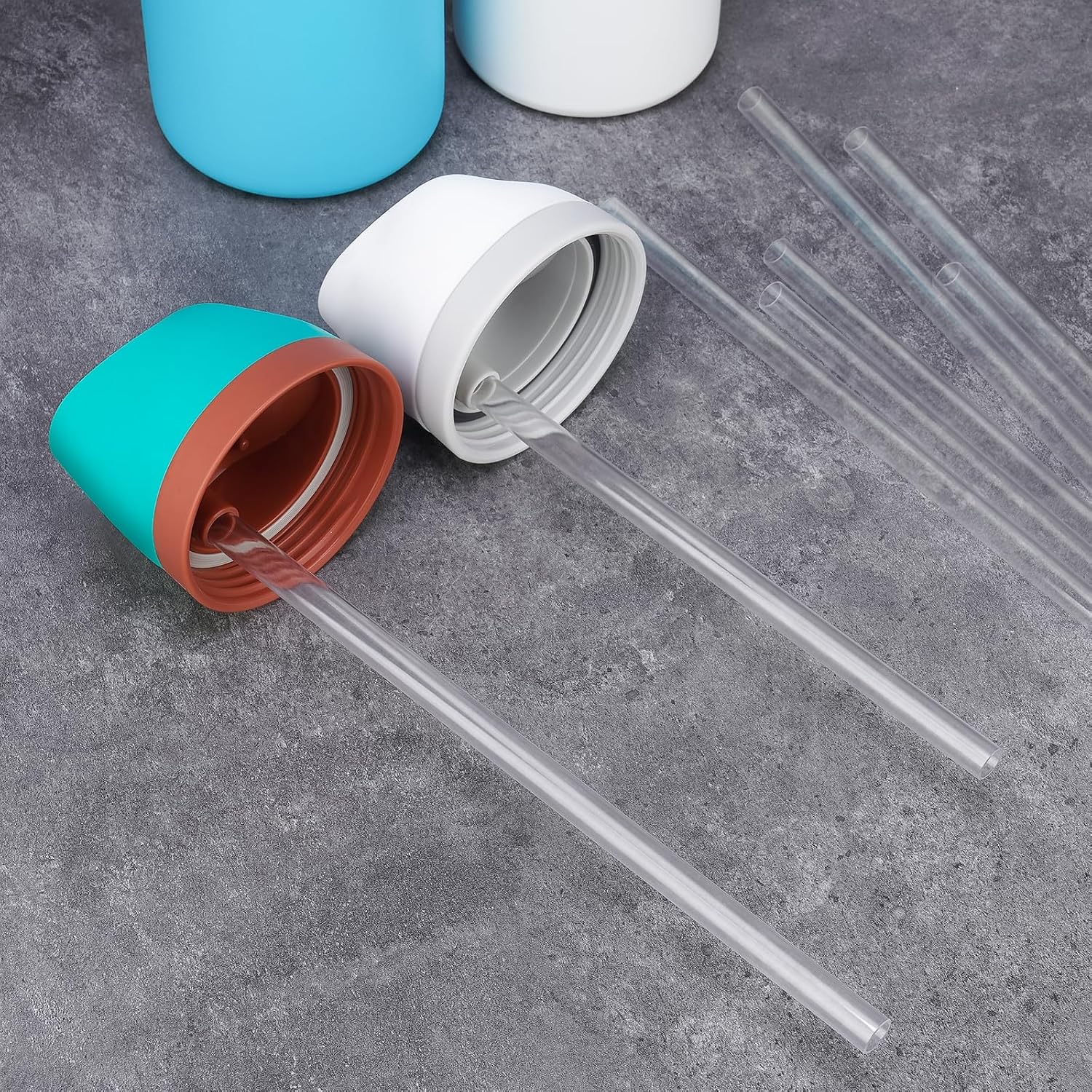 NiHome 8PCS Tritan Plastic Straws fit for Owala Bottle 16-40oz, 4 Lengths