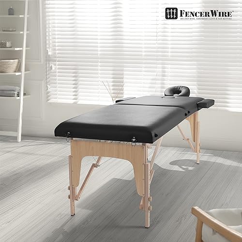 Miniatura 9 de Fencer Wire Mesa de masaje de espuma viscoelástica prémium de 84 pulgadas, cama de masaje plegable, cama de spa ajustable en altura, cuna facial,