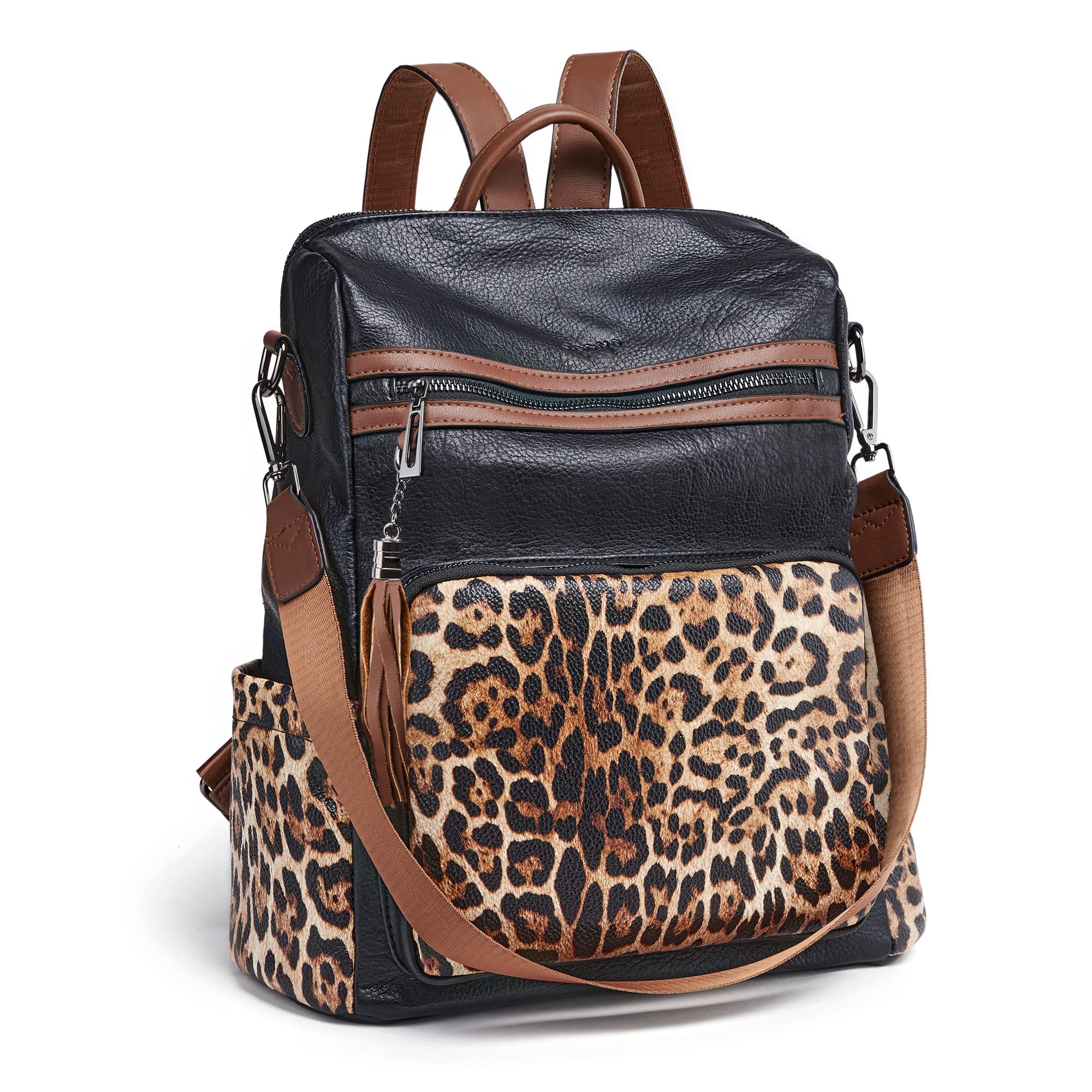 Women's Fashion Backpack Purse Leather Convertible Large Ladies Handbags  Shoulder Bags for Travel Daily Casual College