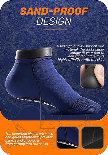 Miniatura 11 de CAPAS Calcetines de neopreno de 0.079 pulgadas, para voleibol de playa, a prueba de arena, calcetines para el agua, para buceo, para mantener