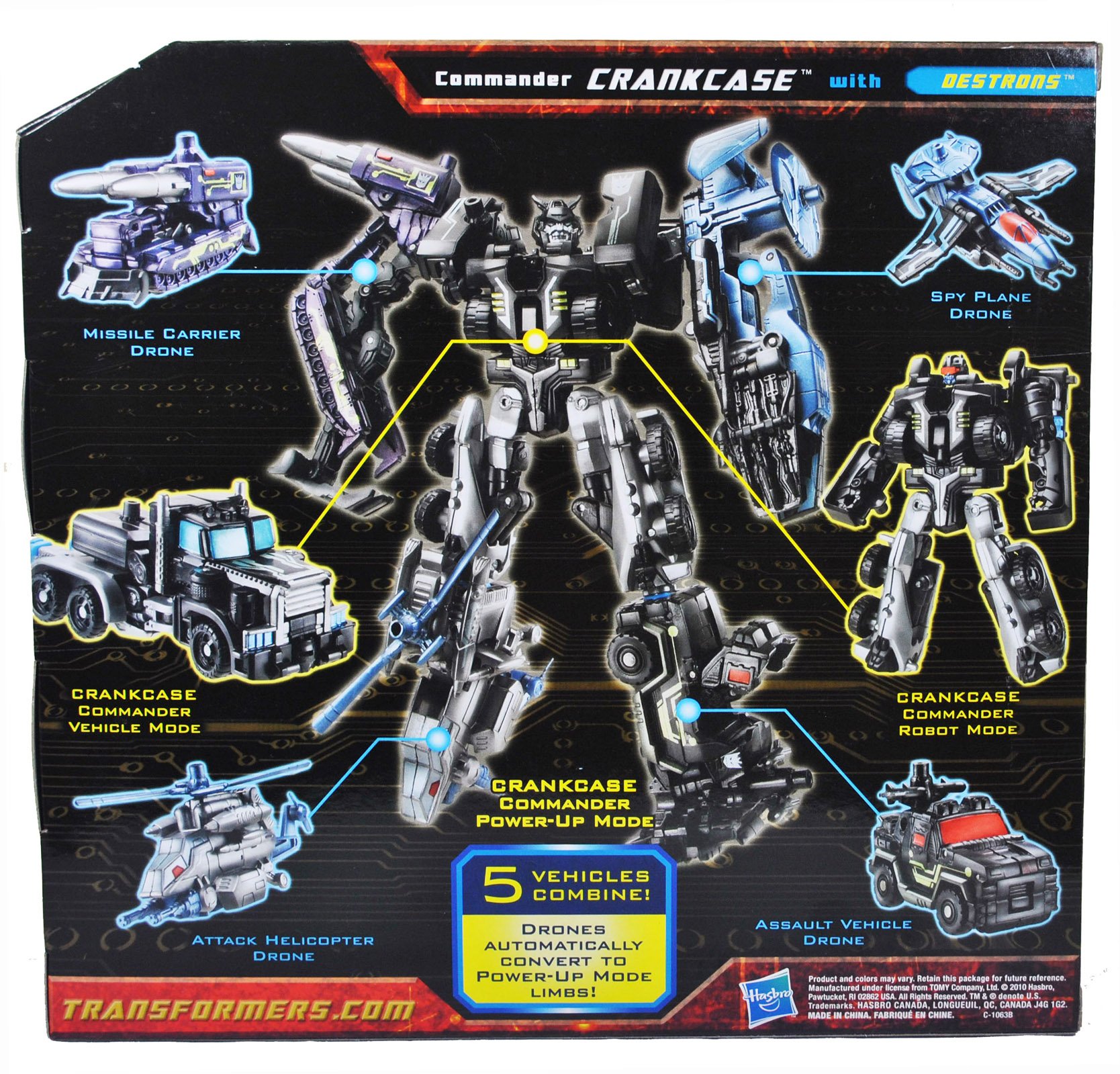 トランスフォーマー CRANKCASE with DESTRONS Transformers Power Core Combiners Crankcase with Destrons Action