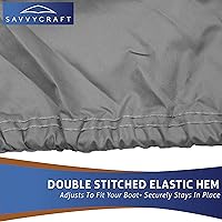 Vista 4 de Savvycraft Funda Impermeable para Asiento de Barco con Respaldo Abatible, Poste de Apoyo, Funda para Asiento de Barco con Hielera de Respaldo