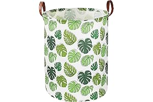 Jungle Safari Leaf Laundry Hamper: Greenery Nursery Decor & Room Organizer