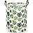 NTAOHAMPER Round Green Laundry Hamper, Jungle Themed Nursery Decor, Tropical Pattern Basket, Monstera Room Decor,Waterproof Storage Bin, Gift Basket(Leaf)