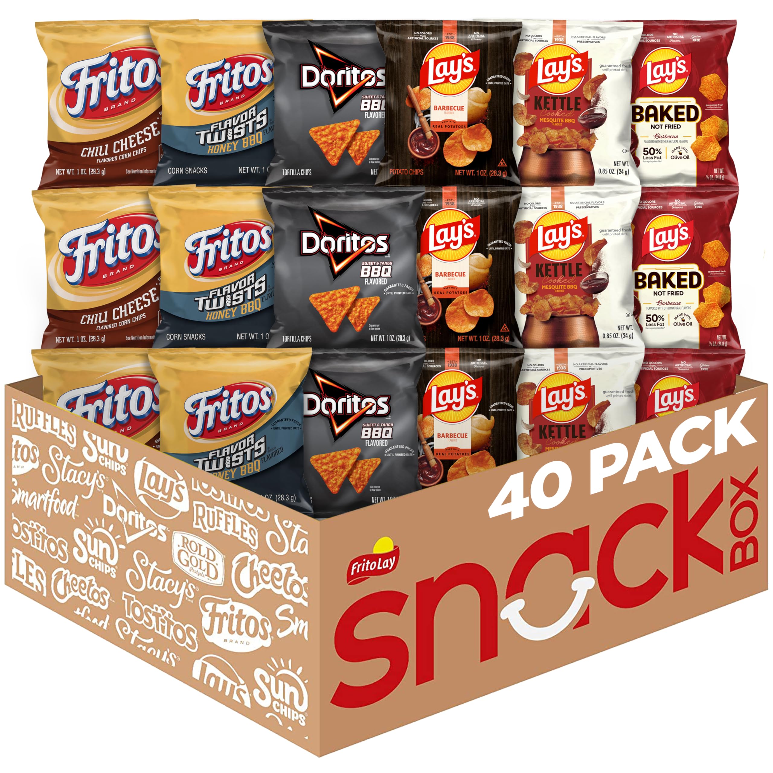 - Frito Lay Backyard Barbecue Mix Variety Pack, 3.46 Pounds, (Pack of 40)