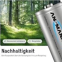 Vista 3 de ANSMANN Baterías recargables D 8500mAh maxE ready2use NiMH Professional D Batería precargada Power Accu para linterna (paquete de 4)