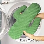 AELS Ensemble de 2 Oreillers décoratifs Cactus, 22"&14" Oreil à cactus rayé en peluche Corduroy, oreiller de bureau Nap, oreillers mignons pour chambre à coucher de nourrice, vert gazon & Vert chaux