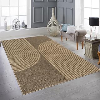 Teppich-Traum Teppich Balkonteppich mit zeitlosem Bogenmuster beige & braun 120 x 170 cm