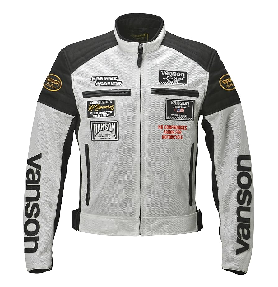 Amazon | VANSON(バンソン) ライダースメッシュジャケット WHITE