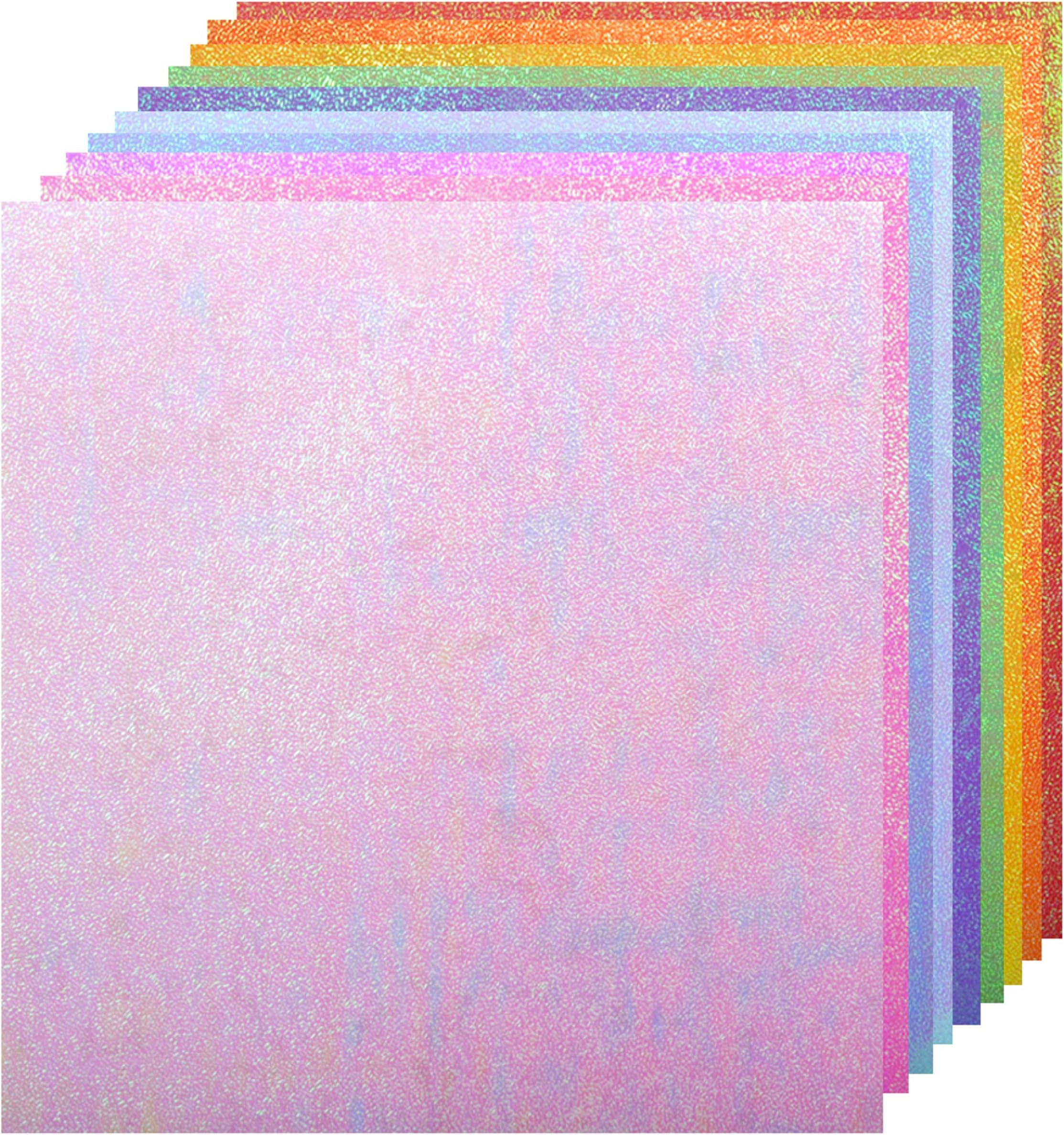 BearBoss Glitter Paper, 80GSM 50 Sheets Creative Colored Shimmer Sparkly Paper Thin Craft Cardstock Paper for DIY Projects Gift Box Wrapping Birthday Party Decor Scrapbook, 10 assorted Colors