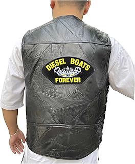 Navy diesel boats forever ballcap embroidered vest patch, patches, leather vest jacket