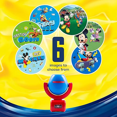 Miniatura 4 de Disney Mickey Mouse Clubhouse luces LED proyectables nocturna con enchufes 11743 proyector de imagen en pared o techo