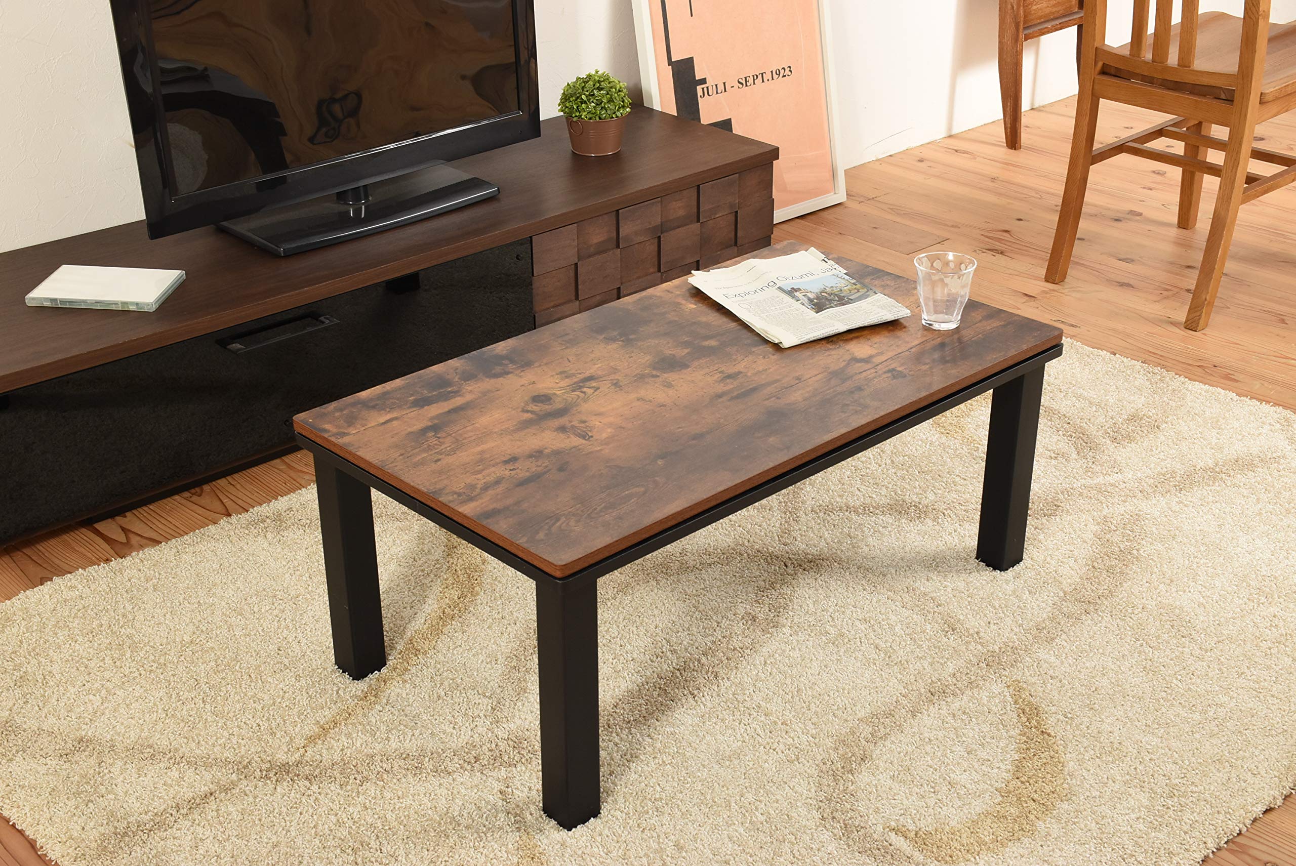 Amazon.co.jp : 赤や こたつ テーブル 長方形 90×50cm おしゃれ