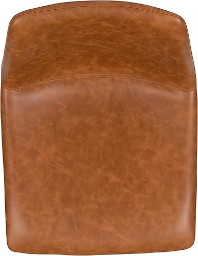 Miniatura 32 de Flash Furniture Reagan - Taburetes de bar LeatherSoft de 30 pulgadas con reposapiés, taburetes de barra de estilo moderno de mediados de siglo,