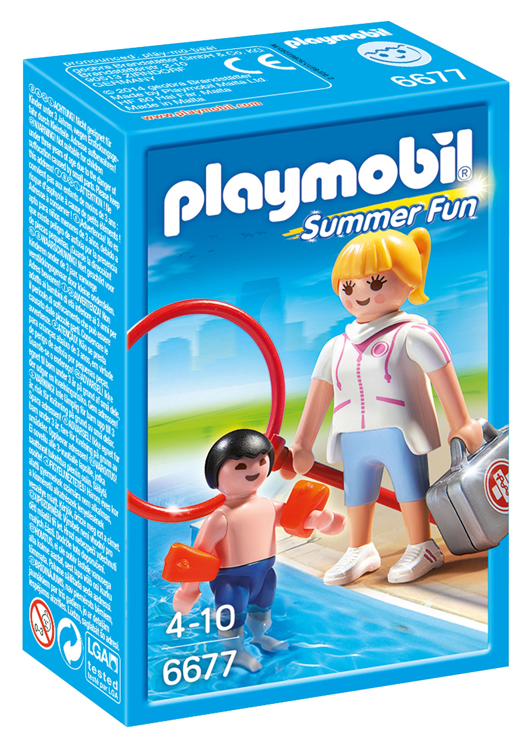 Playmobil 6677 Pool Supervisor, Fun Imaginative Role-Play, PlaySets Suitable for Children Ages 4+