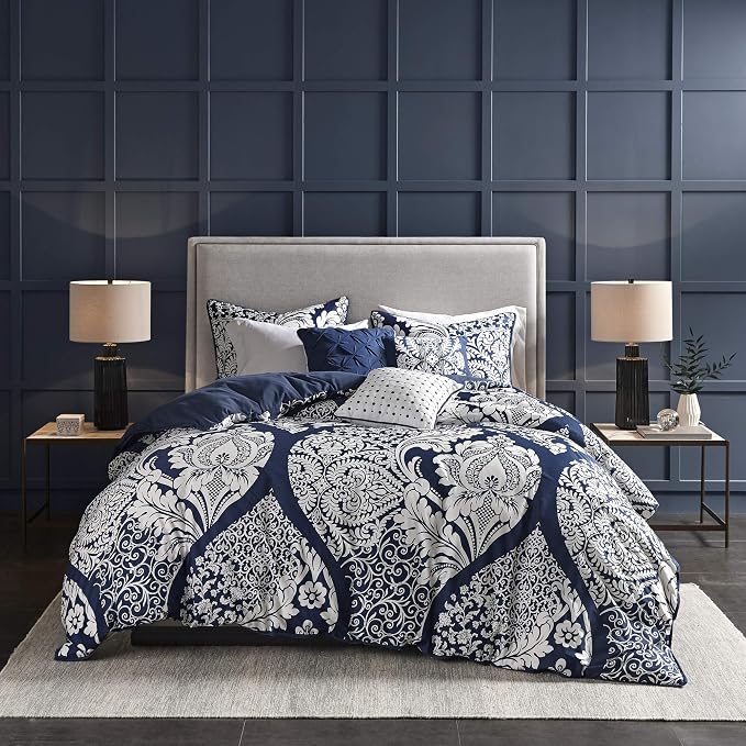Amazon.com: Madison Park Vienna Cotton Poly Blend Duvet Set - Classic ...