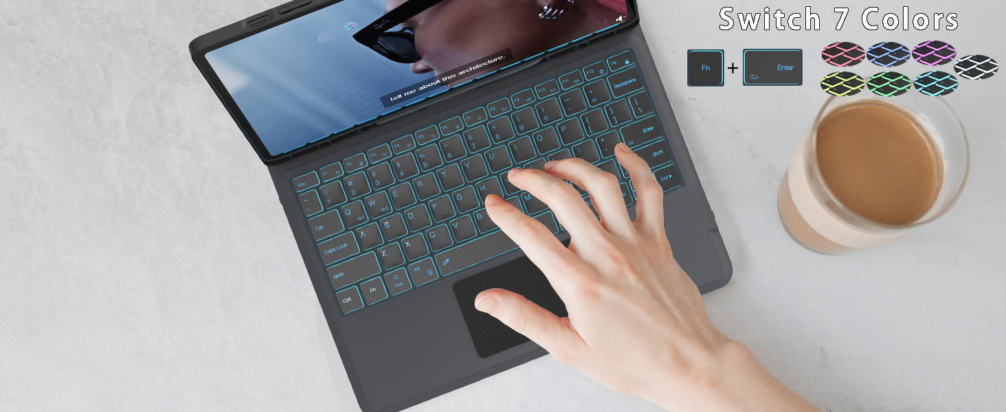 Amazon.com: for Galaxy Tab S10 FE+ 13.1 inch Keyboard Case - Folio