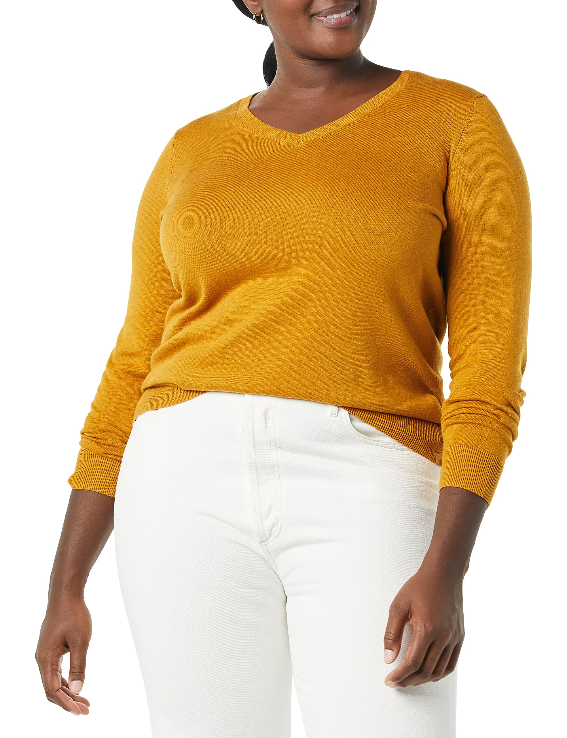 Amazon Essentials Maglione con Scollo A v A Maniche Lunghe Leggera con vestibilità Classica (Taglie Forti Disponibili) Donna