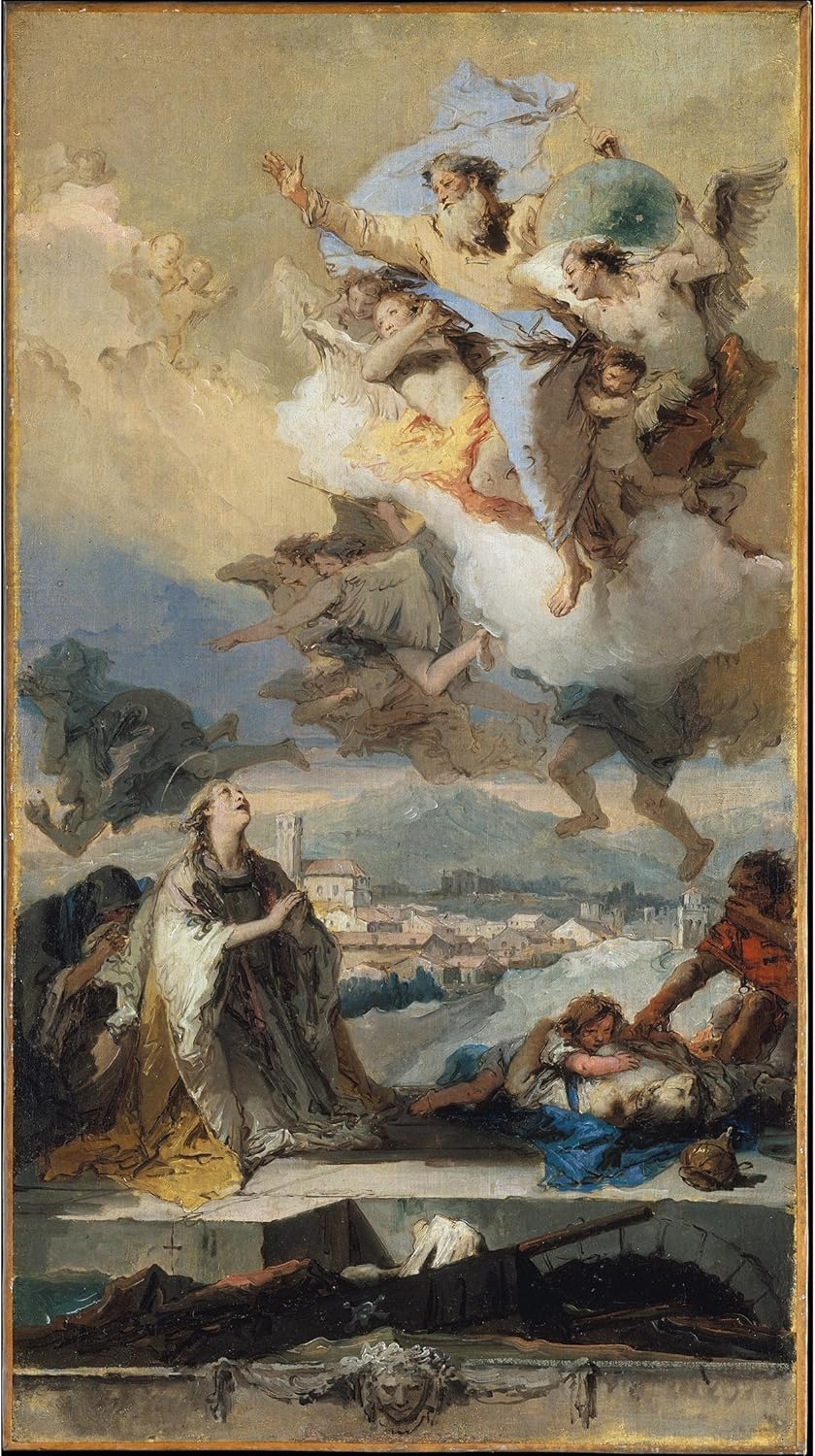 ArtDirect Saint Thecla Praying For The Plague-Stricken (1758-59) Unframed Art Print Giclee Poster by Giovanni Battista Tiepolo - Ready for Framing with Customization Sizes 6x10, 8x14, 11x20, 20x36, 27x48 and 33x60 inches