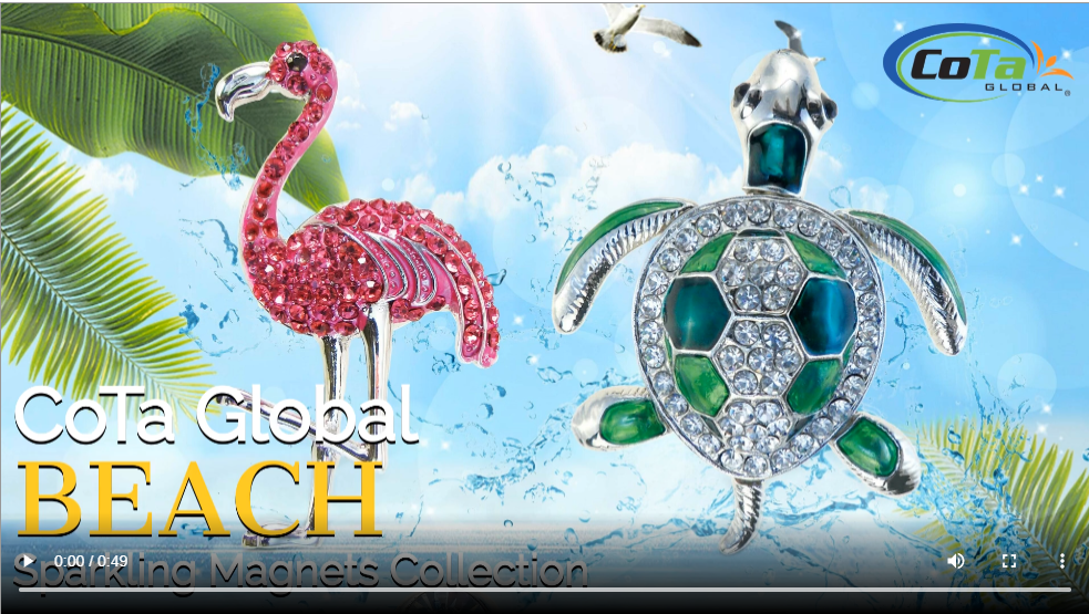 Set de Imanes Decorativos de Playa con Delfín Plata y Animales miniatura 7