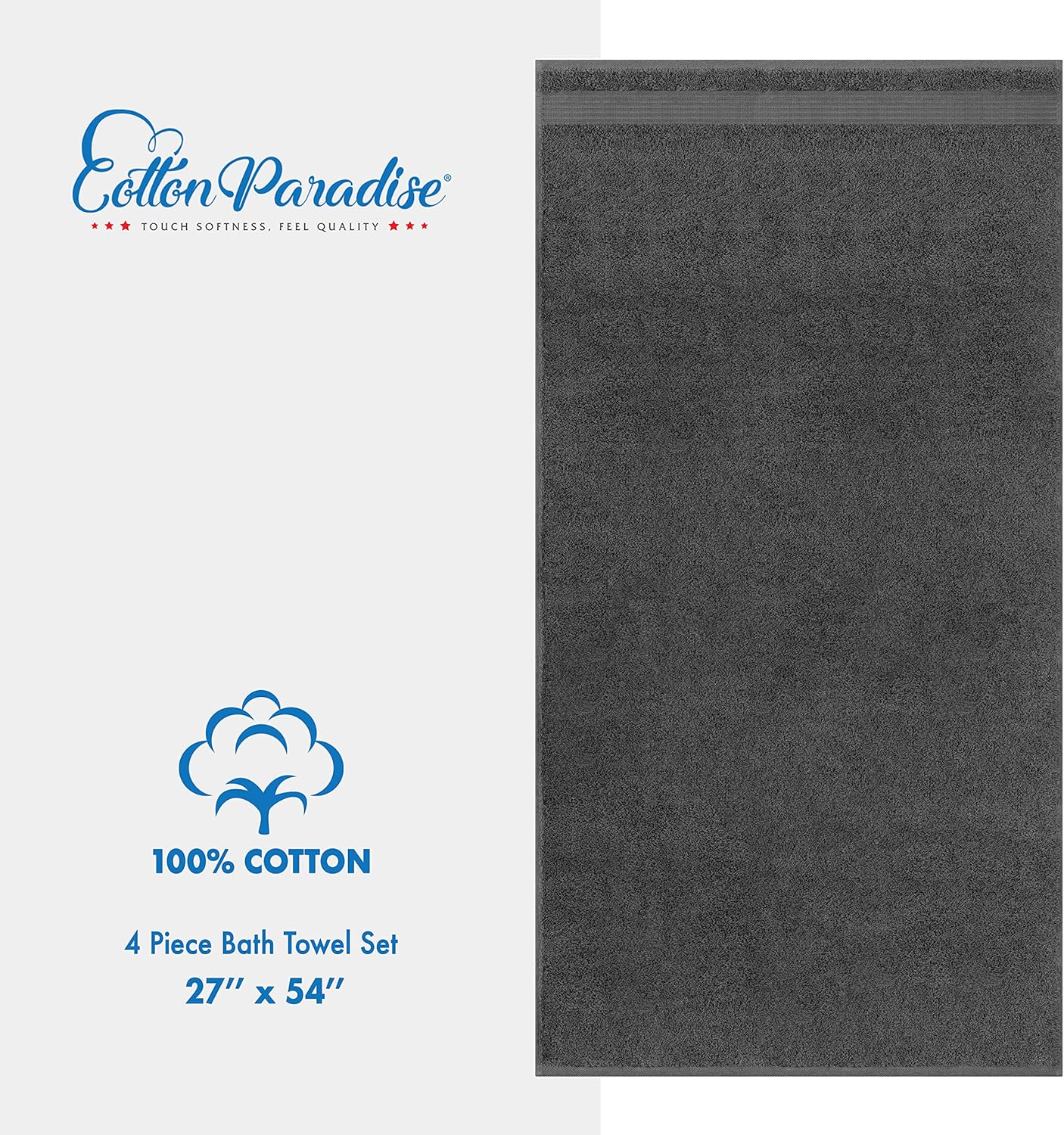 Cotton Paradise, 6 Piece Towel Set and 4 Piece Bath Towel Set Bundle