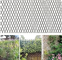 GLANT Willow Expandable Lattice Trellis Fence - Natural Plant Climbing Support, Garden Privacy Screen 120x22in