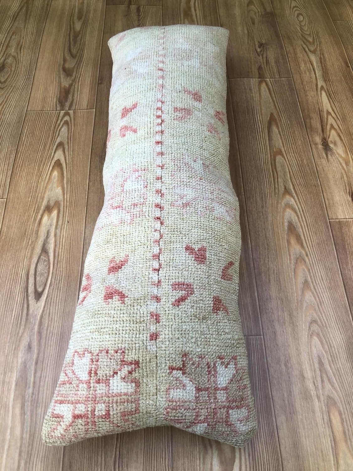Turkish Lumbar Pillow Cover // Rug Lumbar Pillow Cover // Extra Long Lumbar Pillow Cover // 12 x 36 / Turkish Boho Pillow/Wool Rug Pillow