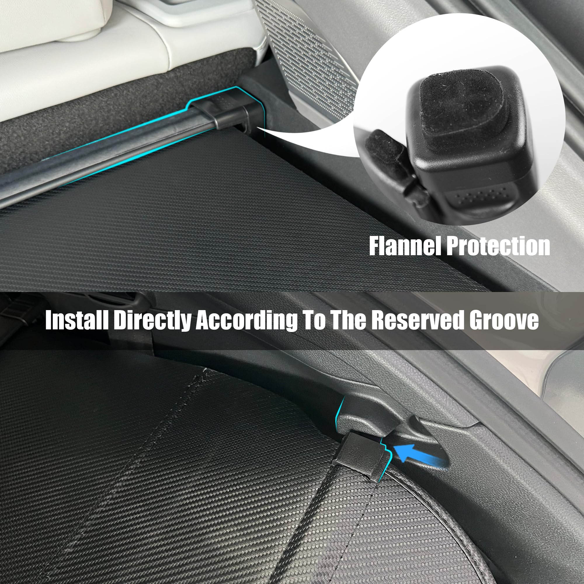 Motoforti Cargo Shield Motoforti Retractable Cargo Cover For Hyundai Tucson 2022 2024 Black Carbon Fiber Trunk 833126