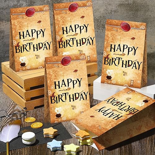 Miniatura 4 de Containlol 28 bolsas de regalo para fiesta de mago, bolsas mágicas de papel, bolsas de dulces de regalo de mago mágico, regalos de fiesta de