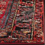 SAFAVIEH Vintage Hamadan Collection 4' x 6' Red/Multi VTH211A Oriental Traditional Persian Non-Shedding Living Room Bedroom Accent Rug