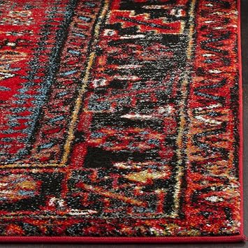 SAFAVIEH Area Rug 8x10 - Vintage Hamadan Collection - Large - Red & Multi, Traditional Persian Design, Non-Shedding & Easy to Clean, Ideal for Living Room, Bedroom, Dining Space (VTH211A)
