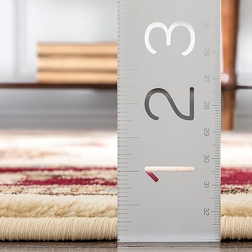 Miniatura 7 de Alfombra de área tradicional de estilo abbasi de tejido de calidad, Polipropileno, Ivory