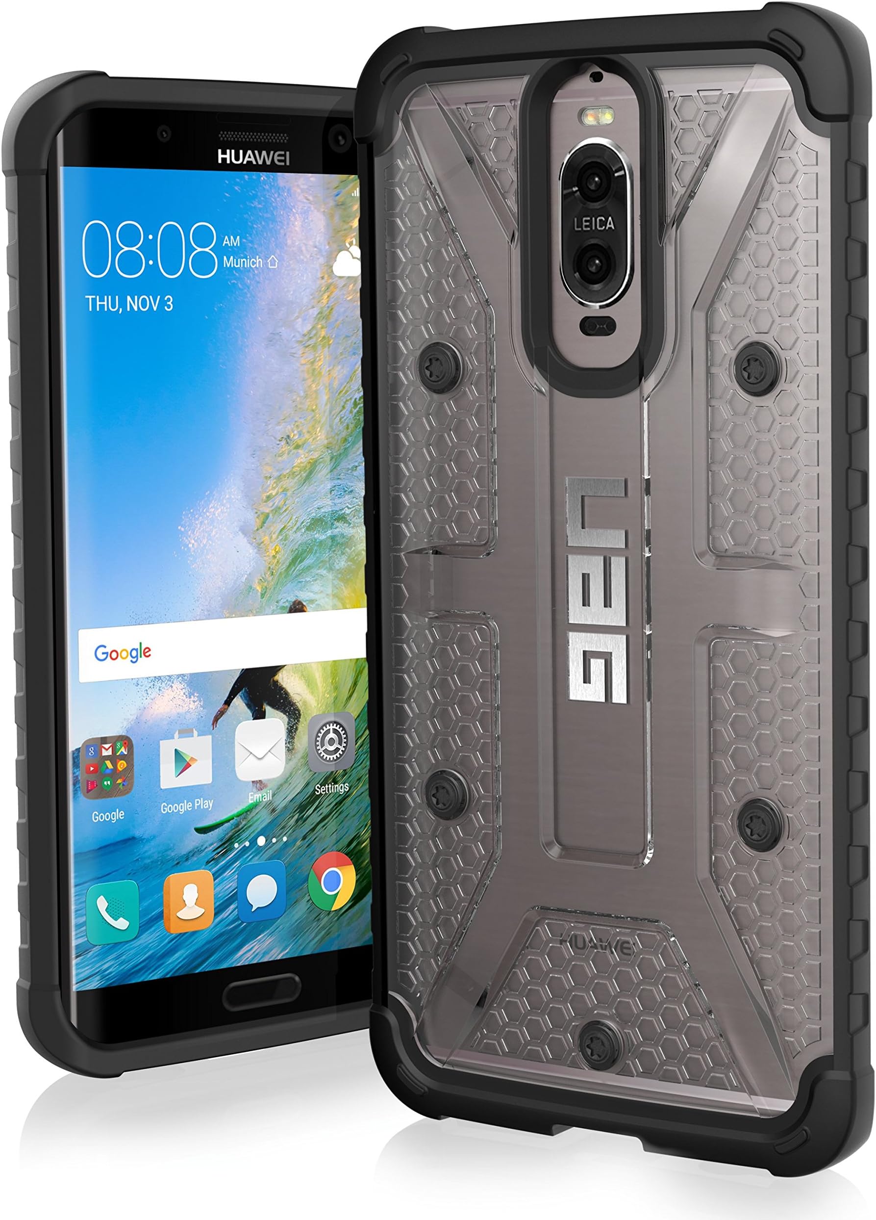 UAG Huawei Mate 9 Pro [5.5-inch screen] Plasma Feather-Light Rugged [ICE] Military Drop Tested Phone Case