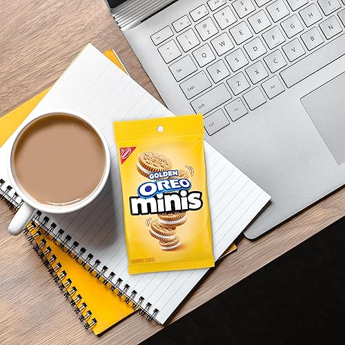 Vista 96 de OREO Galletas de sándwich dorado Double Stuf, 20 paquetes de aperitivos de tamaño King