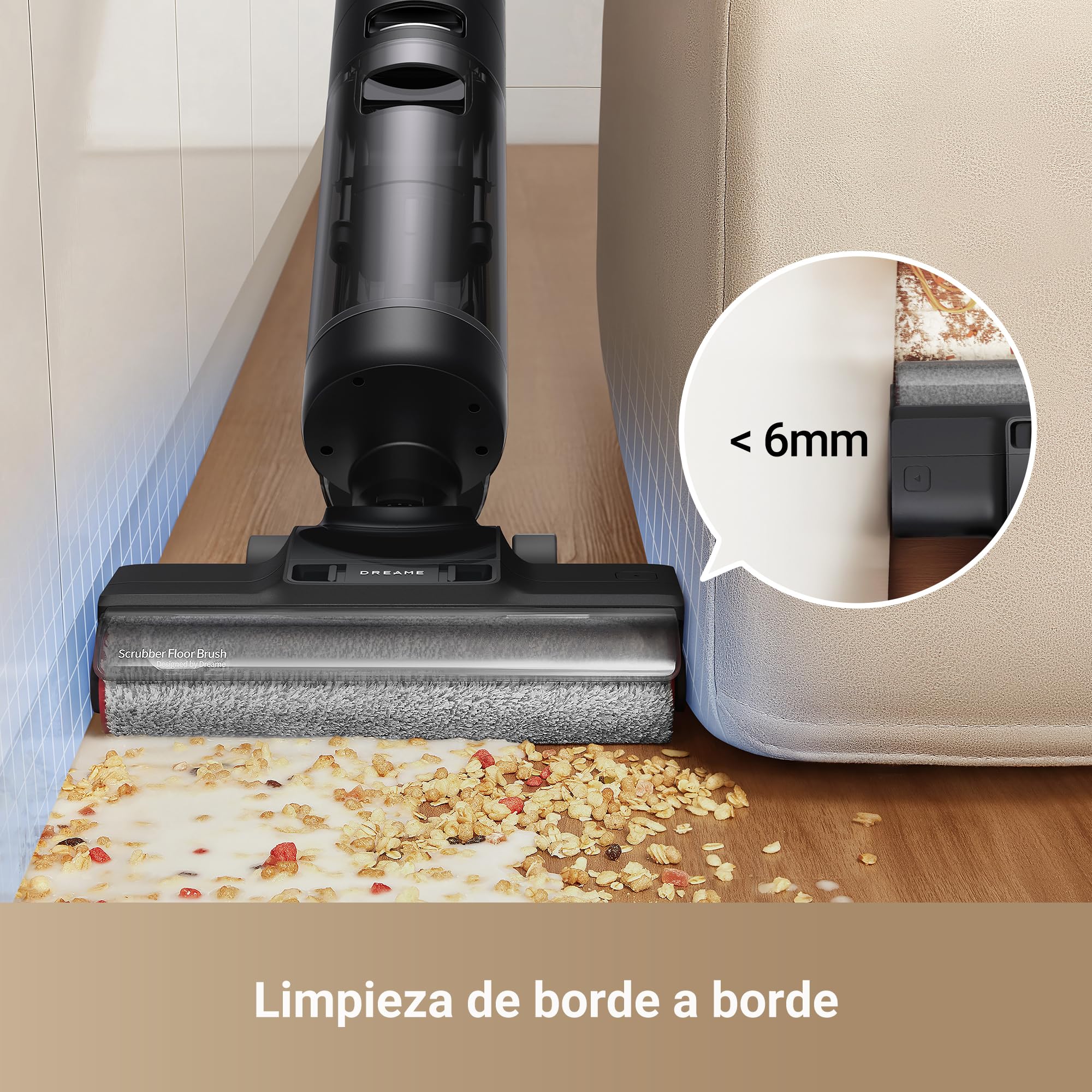 DREAME H12 Pro Ultra Aspiradora Fregadora sin Cable 16000 Pa Cepillo Doble Borde Lavado 60 °C Secado Aire Caliente
