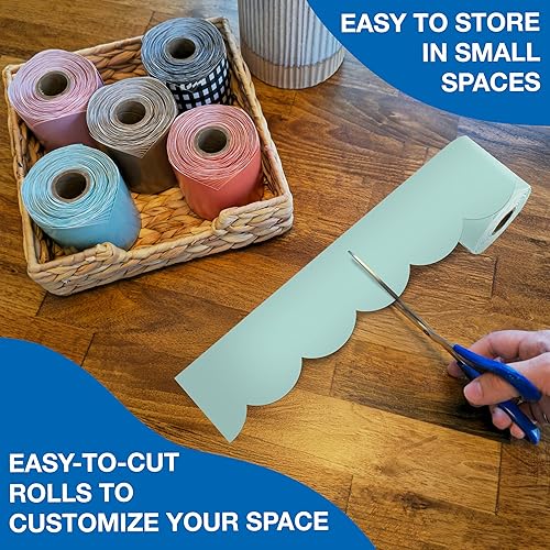 Vista 106 de Carson Dellosa Grow Together - Bordes de madera clara para tablón de anuncios de 65 pies, 1 rollo de ribete natural para pizarra blanca, corcho