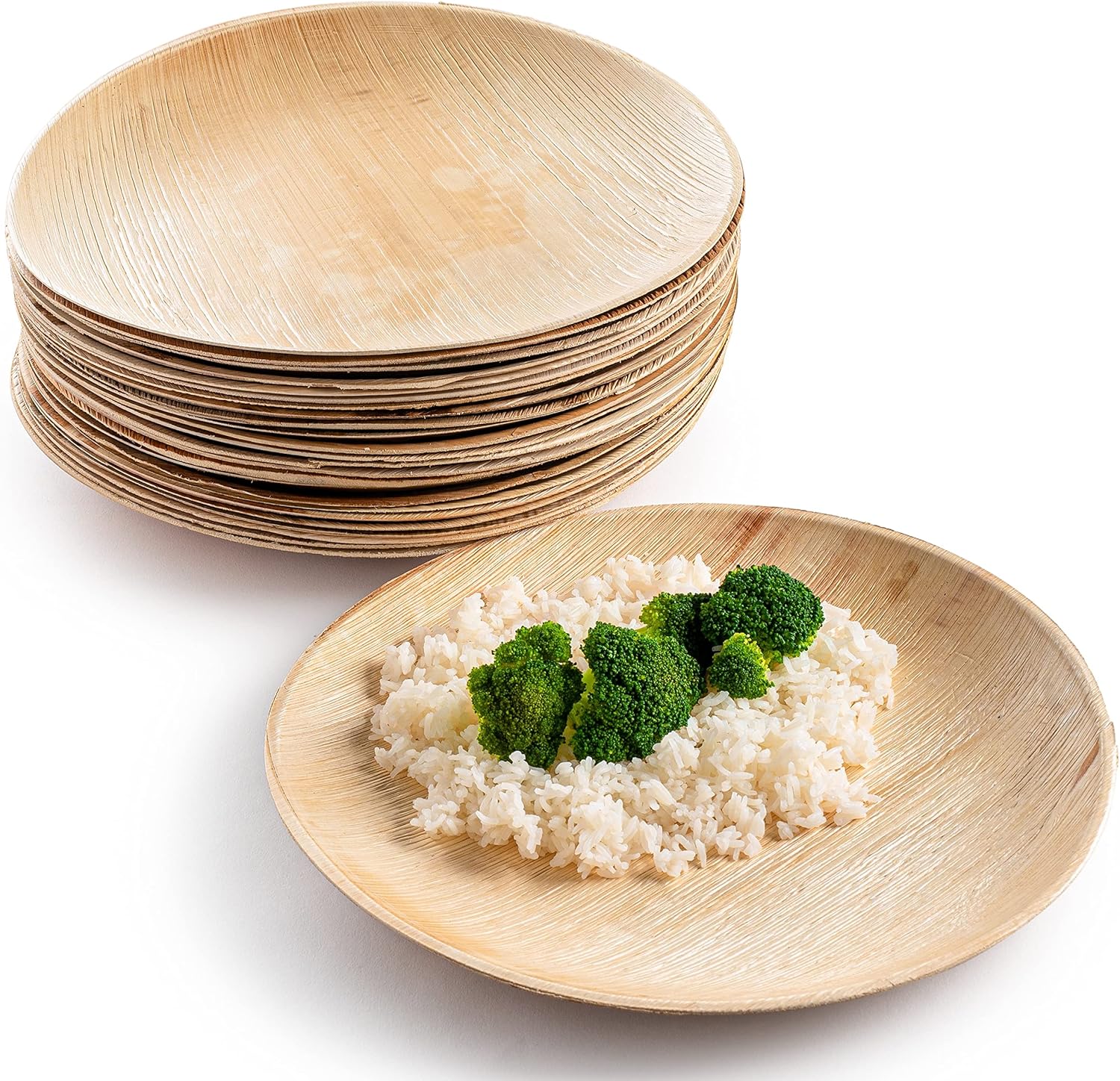 Platos Cuadrados Copostables De Hoja De Pala Natural, Biodegradables, Desechables, Coo Platos