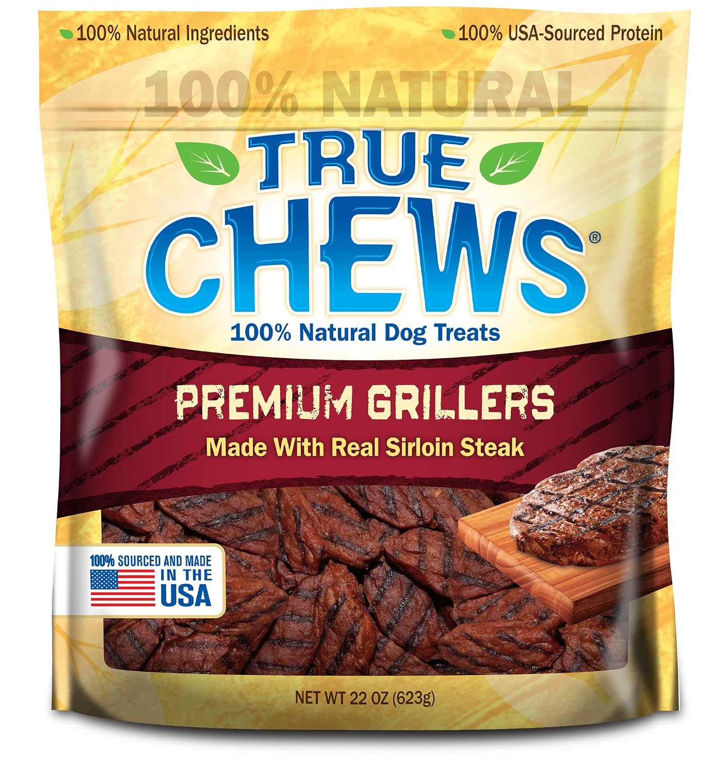 True Chews Premium Grillers Made with Real Sirloin Steak, 22 oz