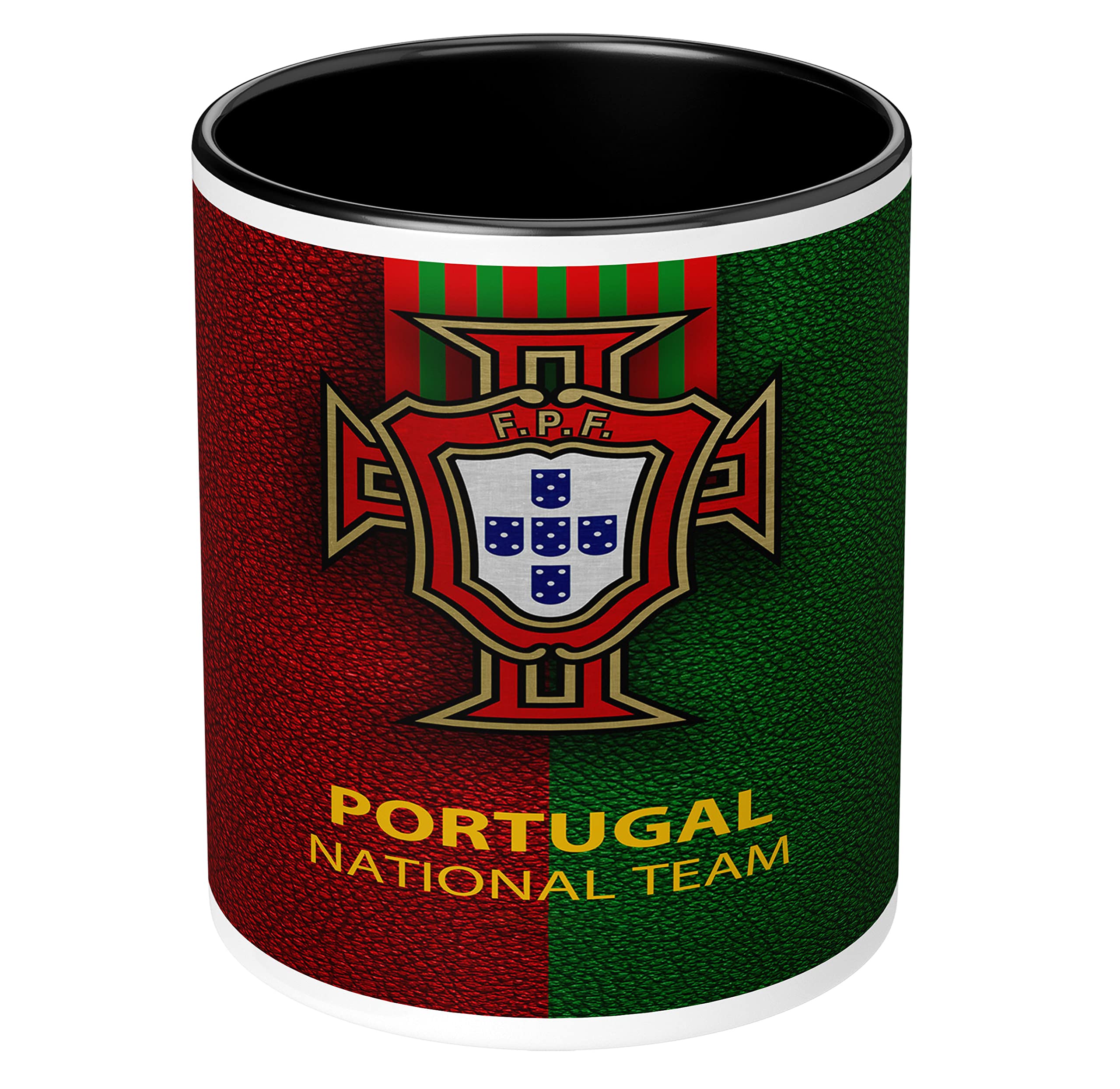 NH10 Designs Portugal National team logo Printed Coffee Mug For Football Lover Fifa World Cup team portugal Logo Mug For Birthday Gift Fifa football Mug for Boys Mens Girls Kids (Microwave Safe Ceramic Tea Coffee Mug-350ml) FBT3TMV 05