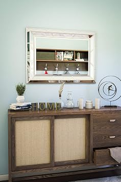 Kenroy Home 60015 Lens Wall Mirror with Tan Finish, Classic Style, 38 Height, 28 Width, 1.5 Depth