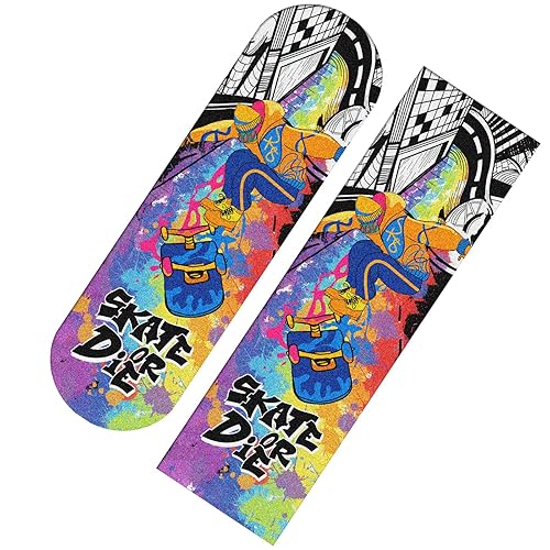 Rainbow Grip Tape Skateboard Young Boy Skateboard Grip Tape Skate or Die Design Impreso